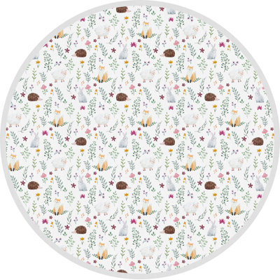 Roslind Vinyl Machine Printed Area Rug