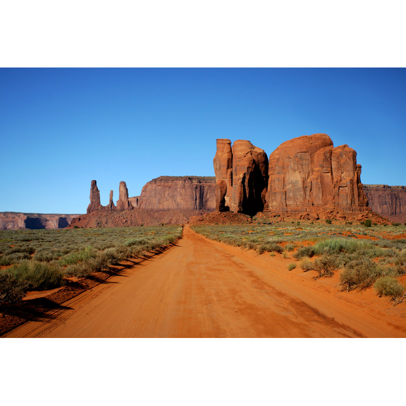 Wibaux Red road 1 Piece Wrapped Canvas Wall Art, 20cm H x 30cm W x 3.8cm D