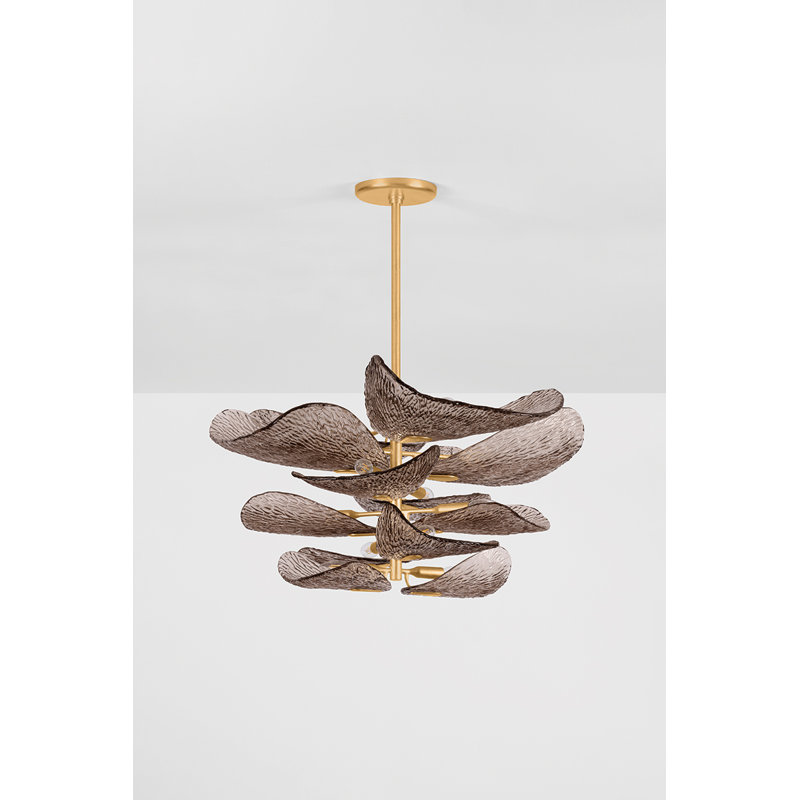 Cardiff Chandelier in Vintage Gold Leaf