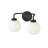Breakwater Bay Ahlexus 2 Light Vanity with Opal Ribbed Glass Shade-53995846