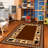 Ensemble de tapis 3 pièces noir/beige/brun à cabine de dépôt orignal Otsego