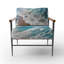 Turquoise Power Of Ocean Wave I - Chaise rembourrée d'appoint bord de mer-112889923