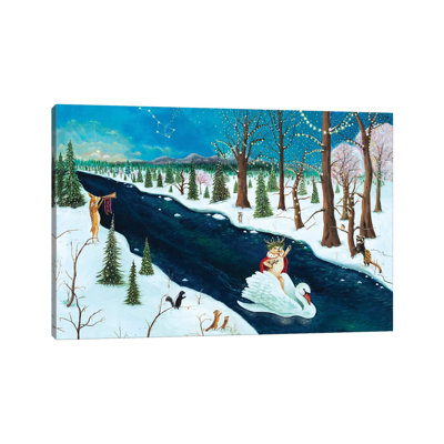 The Holly Bear Prince by Jahna Vashti - Wrapped Canvas Gallery-Wrapped Canvas Giclée
