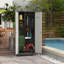 Armoire de rangement extérieure avec tablettes, grand rangement vertical pour jardin