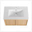 Meuble-lavabo flottant 30 po avec lavabo, armoire murale moderne en chêne clair, cuve en céramique à bord mince, portes à fermeture en douceur, rangement spacieux, installation facile-129334135