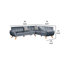 Canapé modulaire contemporain 2 pièces en velours gris foncé-2008526705-2008526718
