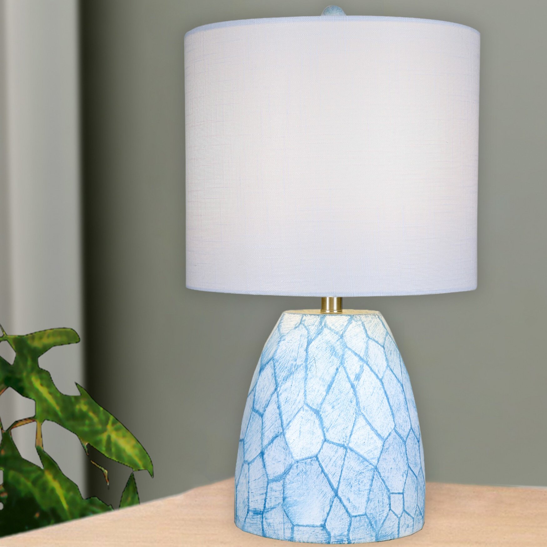 Rosecliff Heights's 6288Blu 22.5 In. Mosaic Resin Table Lamp With ...