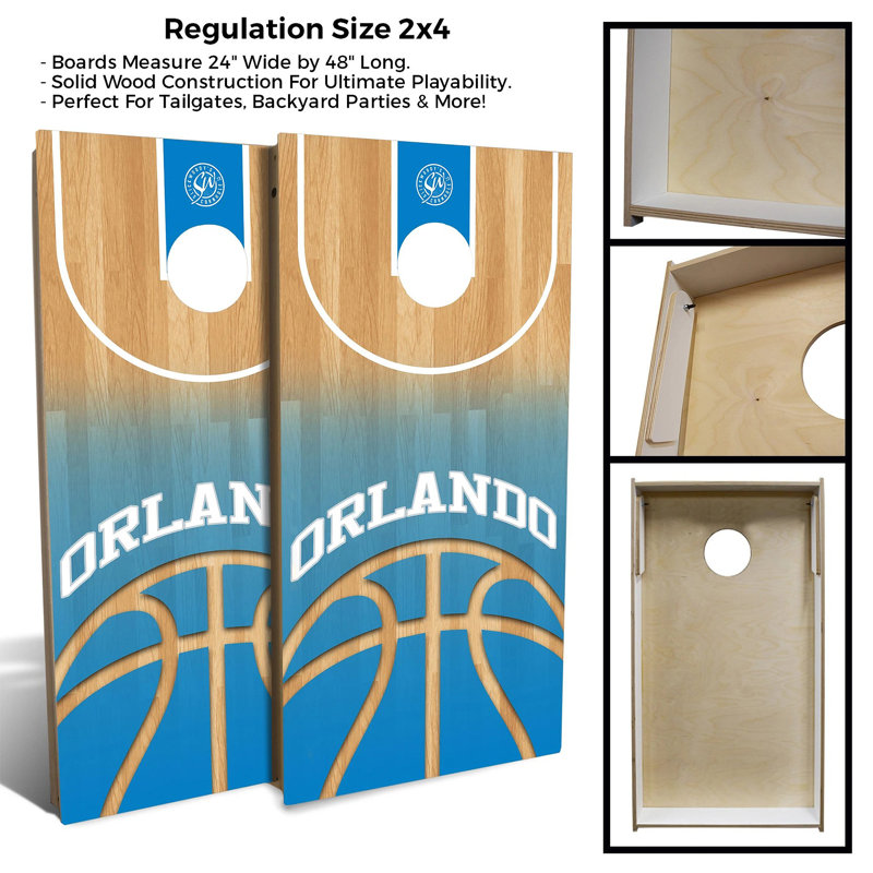 Ensemble de planche de basketball à thème 2 'x 4' avec étui de transport, Orlando