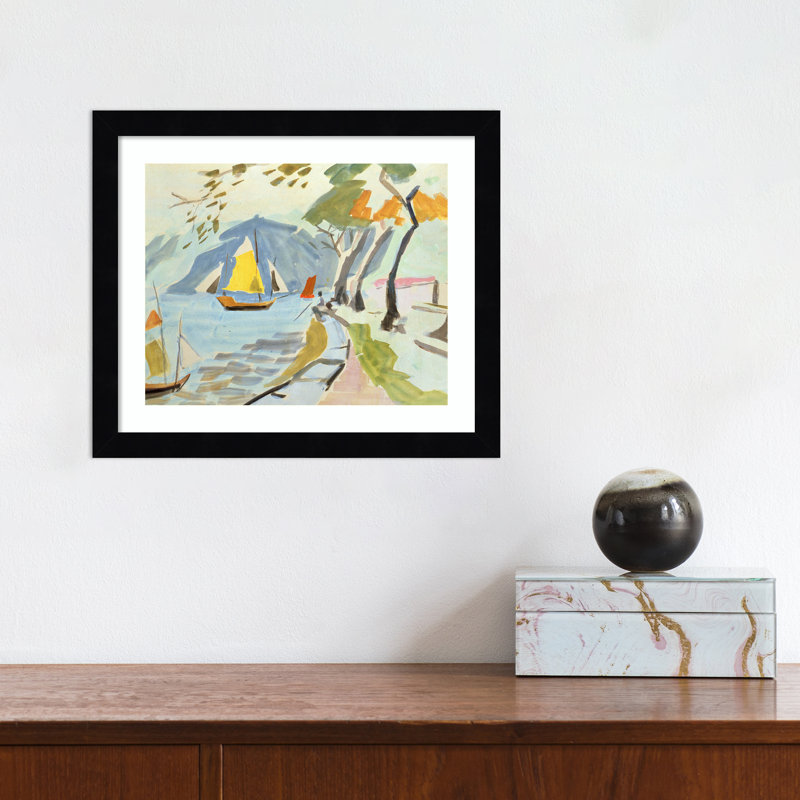 «Macau Shoreline», reproduction encadrée sur papier par Anne Durham, Noir, H 11 po x l 13 po x P 1 po