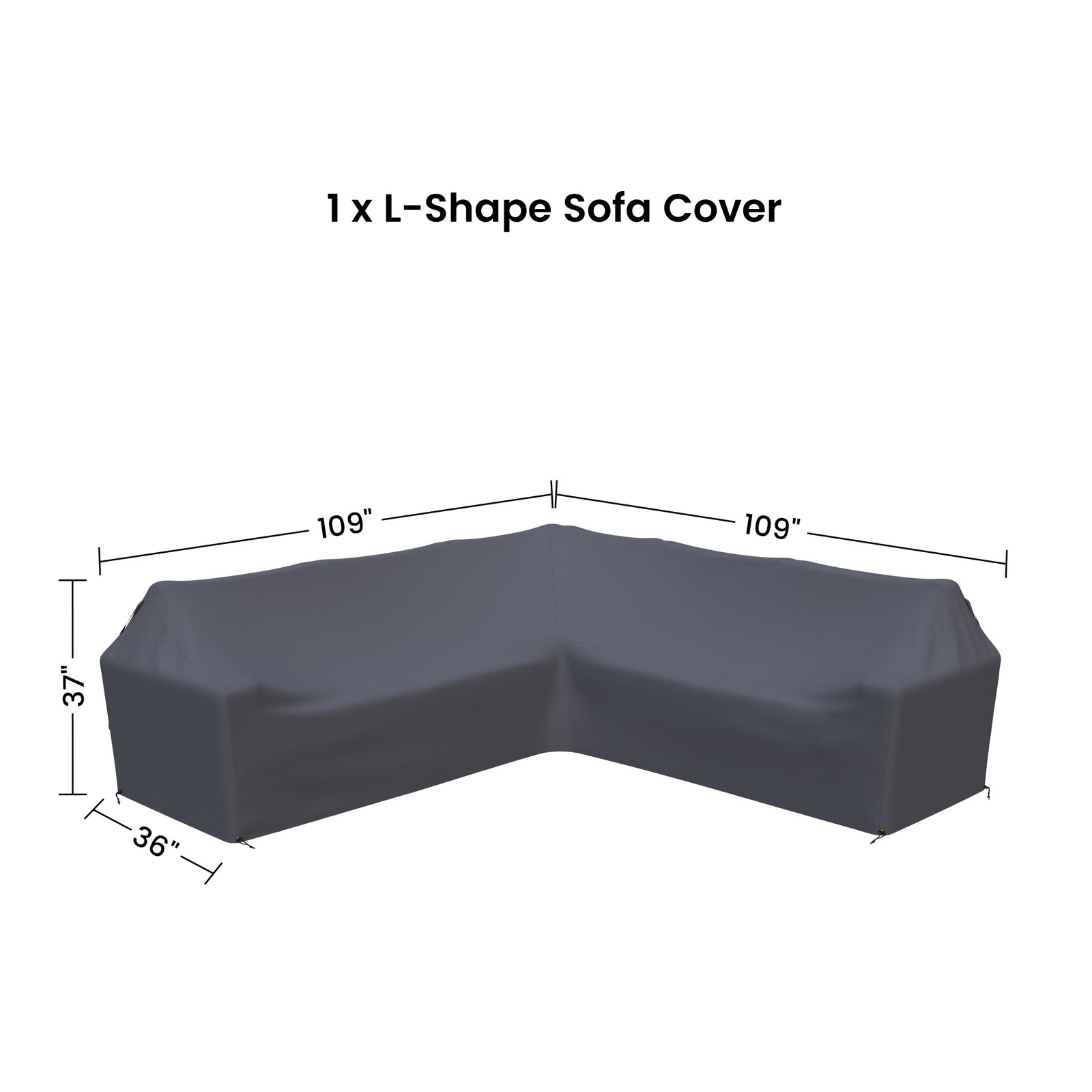 Kiona 106'' Wide L-Shaped Patio Sectional L- Shape Sofa Cover