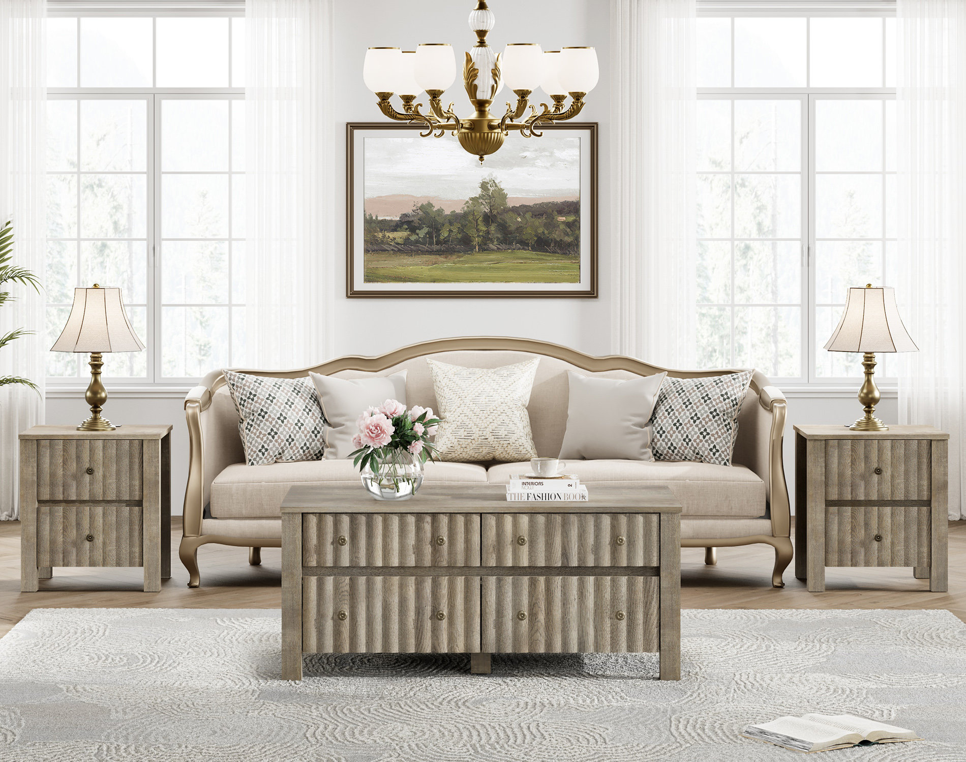 Millwood Pines Chuang 2 - Drawer End Table Set and Built-In Outlets ...
