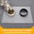 Pet Placemat For Dog And Cat, Mat For Prevent Food And Water Overflow, Suitable For Small, Medium And Big Pet,24.5" 16.5", Grey