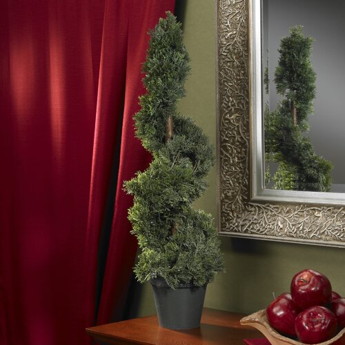 Fleur De Lis Living Faux Cedar Topiary in Pot & Reviews | Wayfair