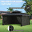 Rideaux à 4 panneaux latéraux pour pavillon de jardin, seulement rideaux-111655997-111656004