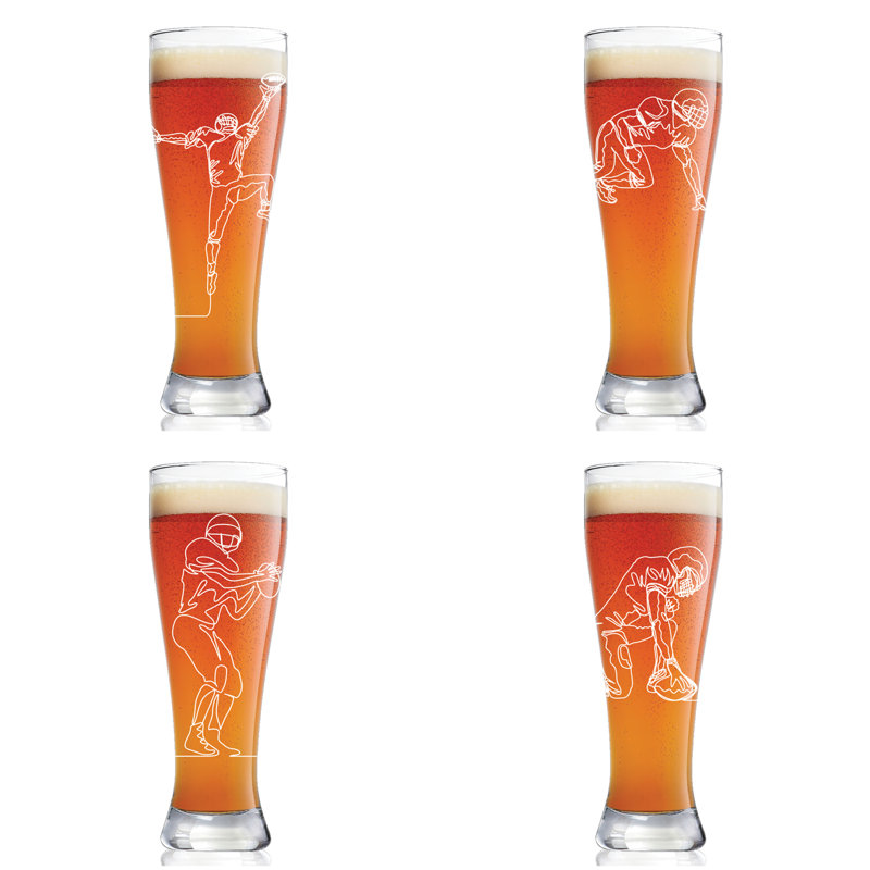 Ensemble de verres 4 pièces pilsner très grande 16 oz Lucea