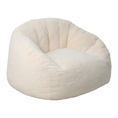 Shell Shape Bean Bag Chair, Creamwhite by Trule