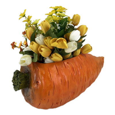 20-inch Length Multi-coloured Carrot Themed Garden Planter