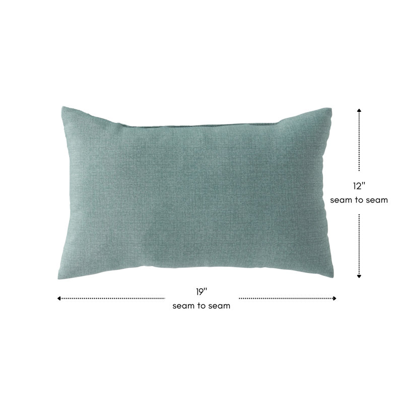Henrich Indoor/Outdoor Striped Lumbar Pillow, Seaglass
