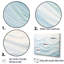 «Blue and White Simplicity Wave», ensemble d'art mural sur toile marbrée-111765052-112015724