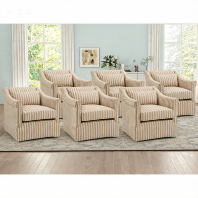 Fauteuil pivotant contemporain rembourré de 30 po de largeur avec coussin lombaire