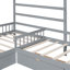 Lit plateforme gris avec rangement pour tiroirs - Fonctionnels et confortables-762145627