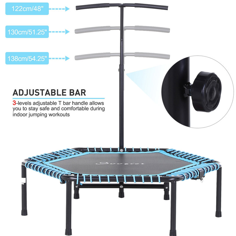 Trampoline d'exercice, rebondisseur portable pliable