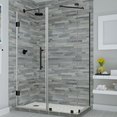 Bromley Frameless 36.25" x 72" Rectangle Hinged Shower Enclosure
