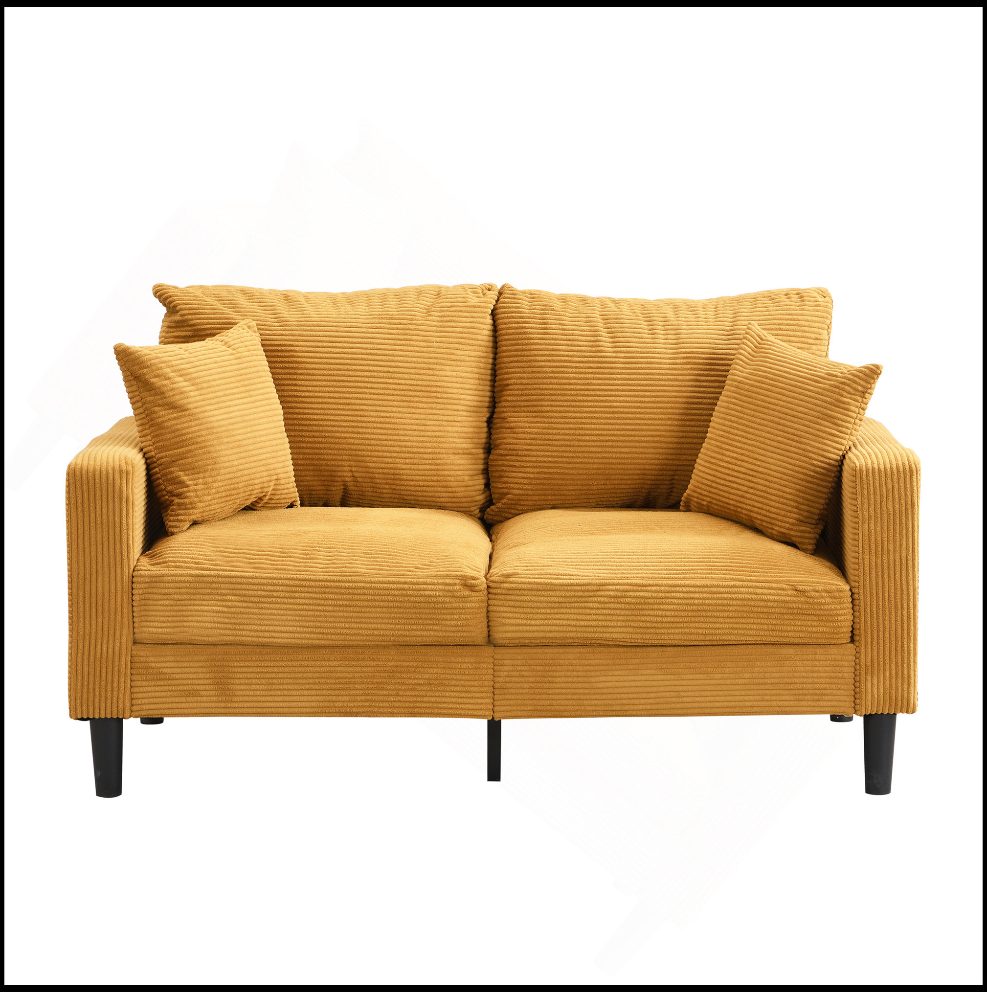 Curated visual reference: Fresh Look at Ebern Designs 57 High Resilience Loveseat Sofa Wooden Frame 2