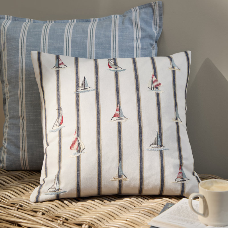 Ashritha Striped Cushion Cover, Cream, Square 45cm