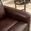 Causeuse inclinable électrique en cuir 44,88 po de large avec USB et Type-C-132143685