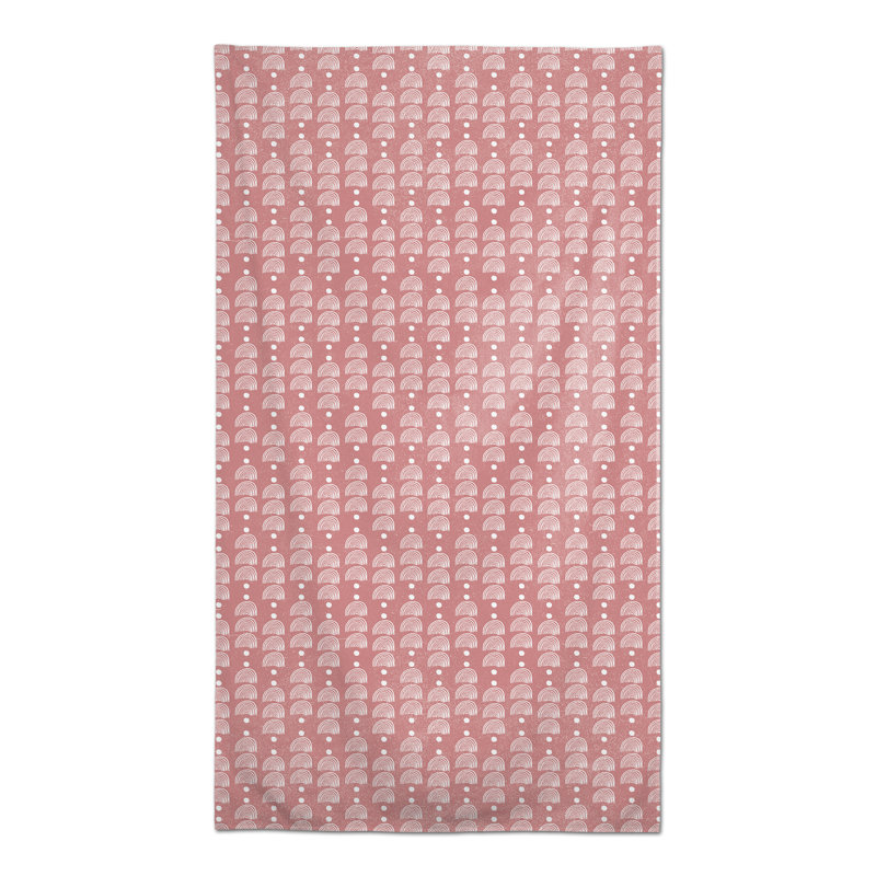 Rainbow Pattern Gray 5 Tablecloth, Pink