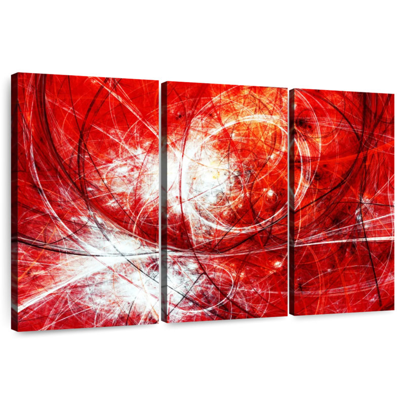 Avery Crimson Universe Abstract, 32" H x 50" W