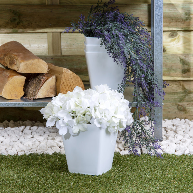Wham Studio Square Planter Cover, White, 14cm H x 14cm W x 14cm D