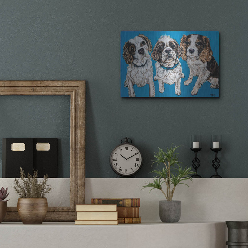 «King Charles Family» par Carolee Vitaletti, H 12 po x l 16 po