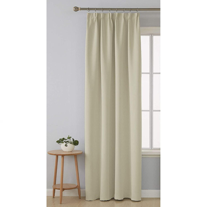 Brent Blackout Curtain Single Panel, Light Pink, 140 W x 175 D cm