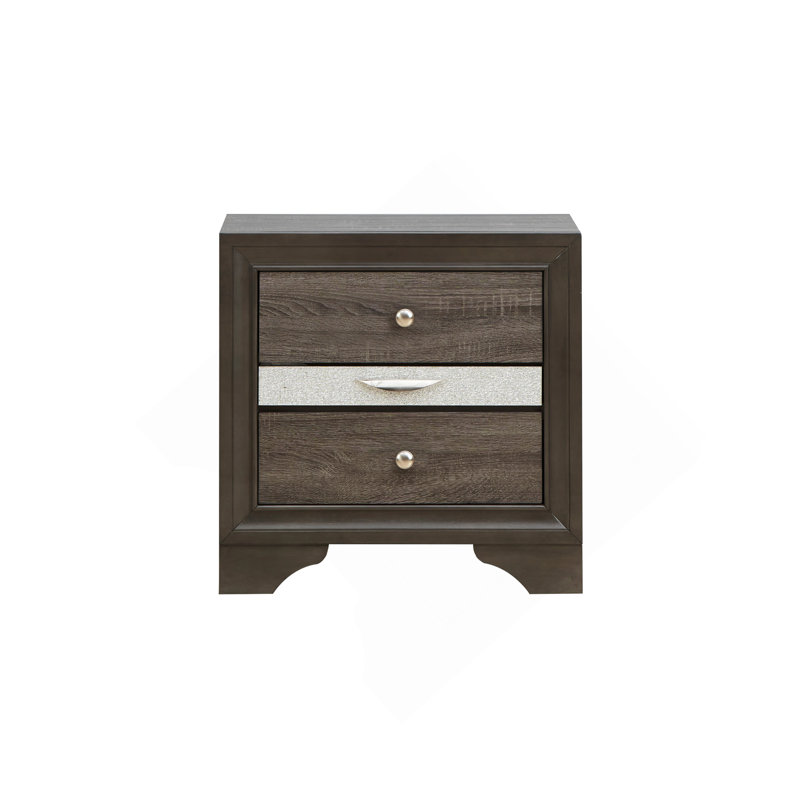 Table de chevet, gris, Gris