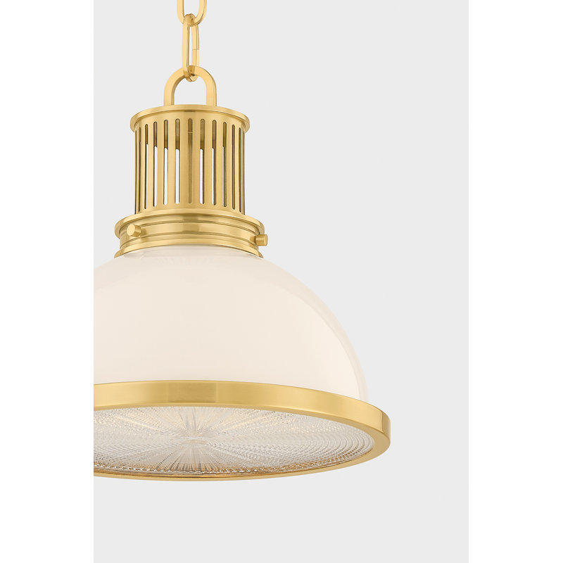 Lowerre Semi Flush, Antique Brass