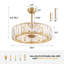 Ventilateur de plafond 26 "en cristal avec ensemble d'éclairage et télécommande