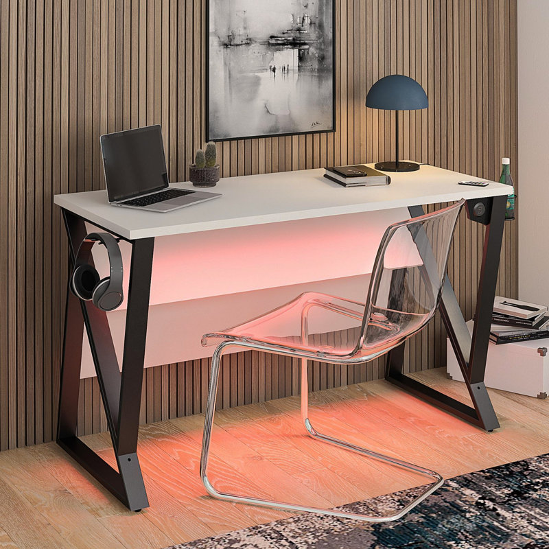 Bureau de jeu réglable Genesis, blanc