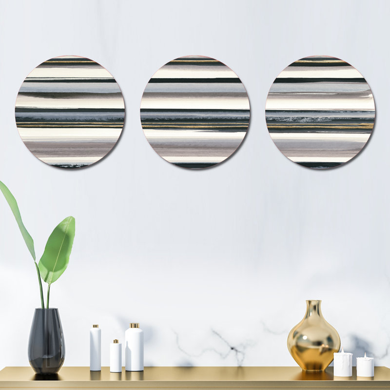 Modern Abstract Wall Decor on Metal