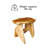 Minnick Solid Wood Accent Stool