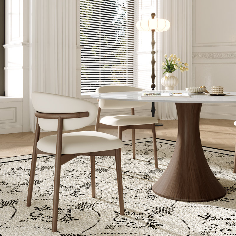 Ensemble de table de salle à manger Stone Stone, 29,52 po x l 53,15 po x P 53,15 po (avec chaises b, Neige