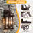 26.3''H Oil Rubbed Bronze Iron Outdoor Wall Light with Dusk to Dawn