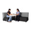 Canapé mobile sans accoudoirs avec panneau technique Pro Series - noir / cramoisi-102905285