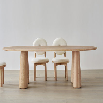 Oval Solid Wood Dining Table
