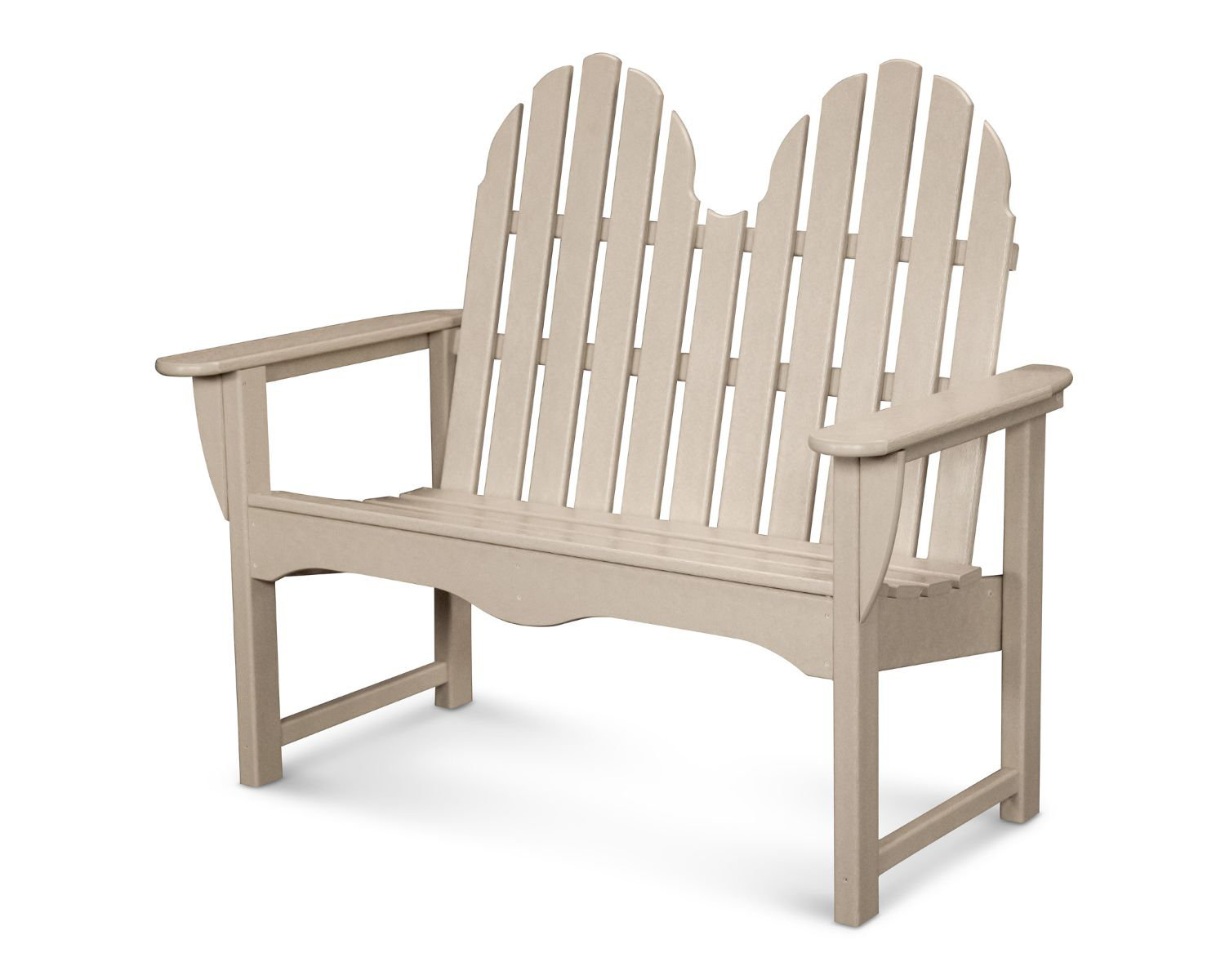 POLYWOOD® Classic Adirondack 49" Garden Bench, Sand