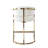Solstice Counter Height Chair In Cream Velvet W/ Polished Gold Metal Frame-98758970