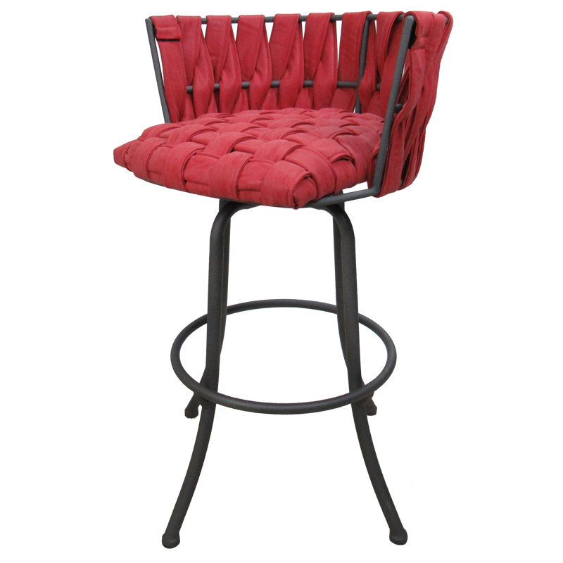 Leavittsburg Metalona Counter, Bar & Extra Tall Stool, Black, Basin Beige, Counter Stool (26" Seat Height)