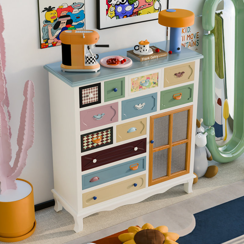 Modern home multi-drawer accent cabinet