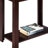 Wooden End Table With Marble Print Top